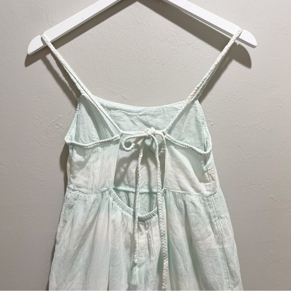 AMERICAN EAGLE OUTFITTERS AERIE Women’s Blue Tiered Open Back Maxi Dress M - Picture 7 of 9